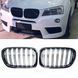 Решетки радиатора BMW X3 F25 дорест M Performance глянец ноздри двухреберные 833-c10 фото 1