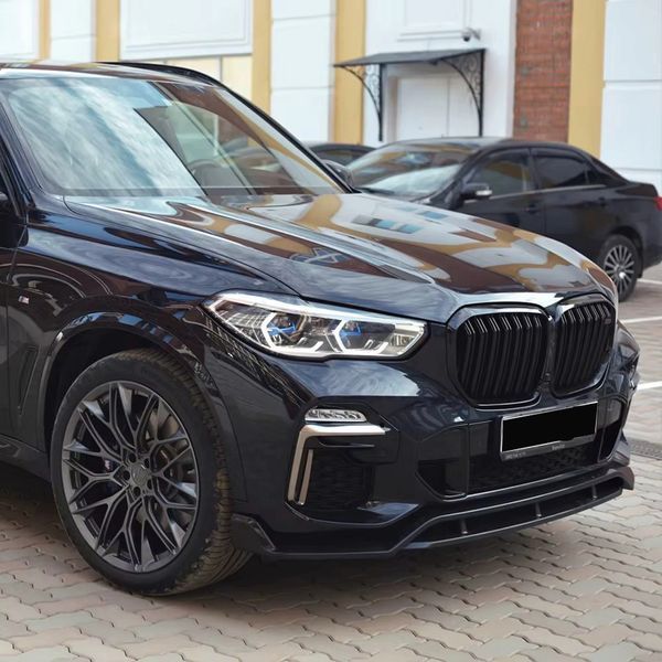 Накладка переднього бамперу BMW G05 дорестайл чорний глянець c31-47c фото