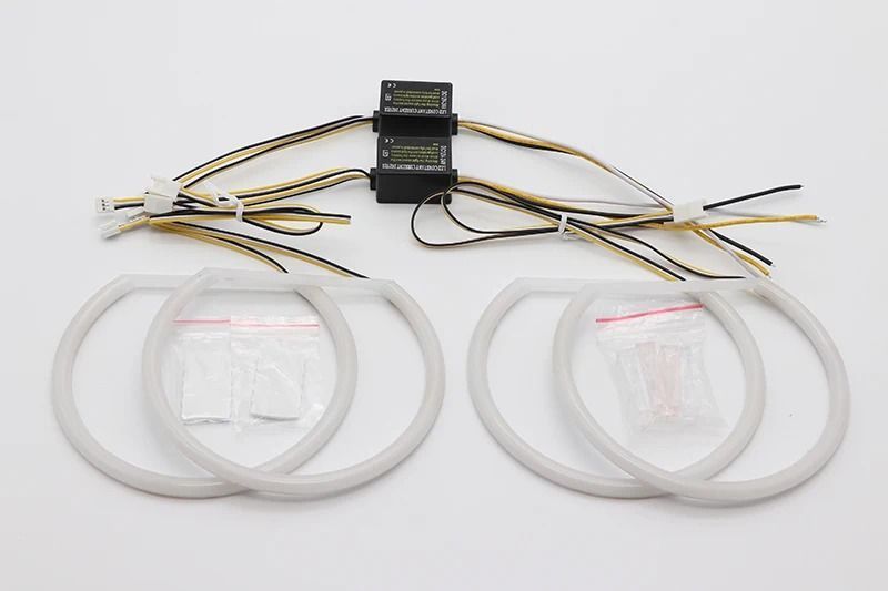 Ангельские глазки LED Cotton BMW E39 E36 E38 E46 белый-желтый Angel Eyes 107-7a7 фото