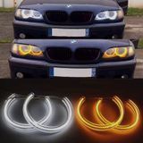 Ангельські оченята LED Cotton BMW E46 білий-жовтий Angel Eyes 2c4-4a5 фото