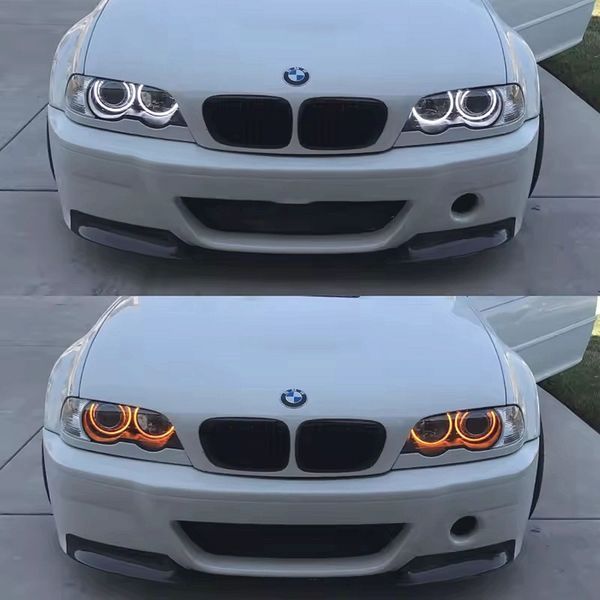 Ангельські оченята LED Cotton BMW E46 білий-жовтий Angel Eyes 2c4-4a5 фото