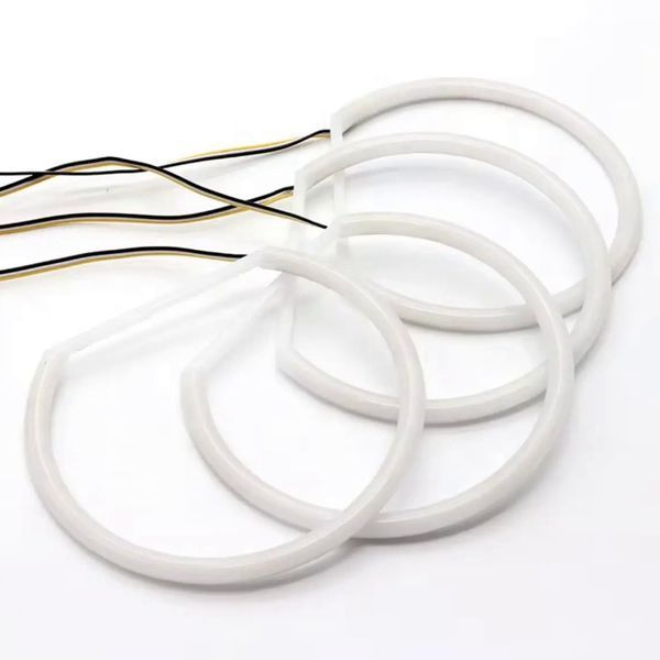 Ангельські оченята LED Cotton BMW E46 білий-жовтий Angel Eyes 2c4-4a5 фото