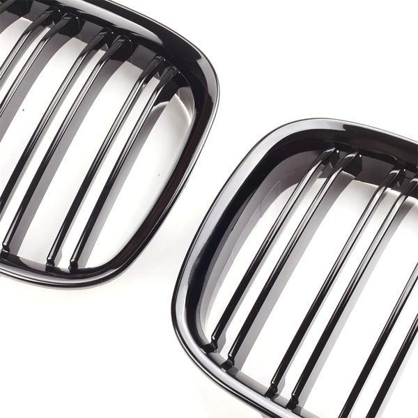 Решетки радиатора BMW F01 F02 F03 F04 M Performance глянец ноздри двухреберные a0b-322 фото