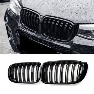 Решетки радиатора BMW X3 F25 X4 F26 рестайл M Performance глянец ноздри двухреберные 6a1-7a7 фото