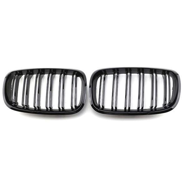Решітки радіатора BMW X5 E70 X6 E71 M Performance ніздрі глянцеві двореберні 575-8c4 фото