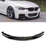 Накладка переднего бампера BMW F30 F31 M Performance черный глянец (сплиттер) b23-86b фото