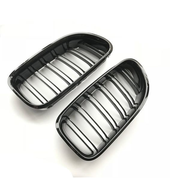 Решетки радиатора BMW F06 F12 F13 M Performance глянец ноздри двухреберные 502-302 фото