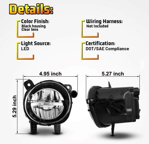 Протитуманні LED фари BMW F20 F22 F30 F32 F80 (M3) Winjet WJ30-0527BI-09 фото